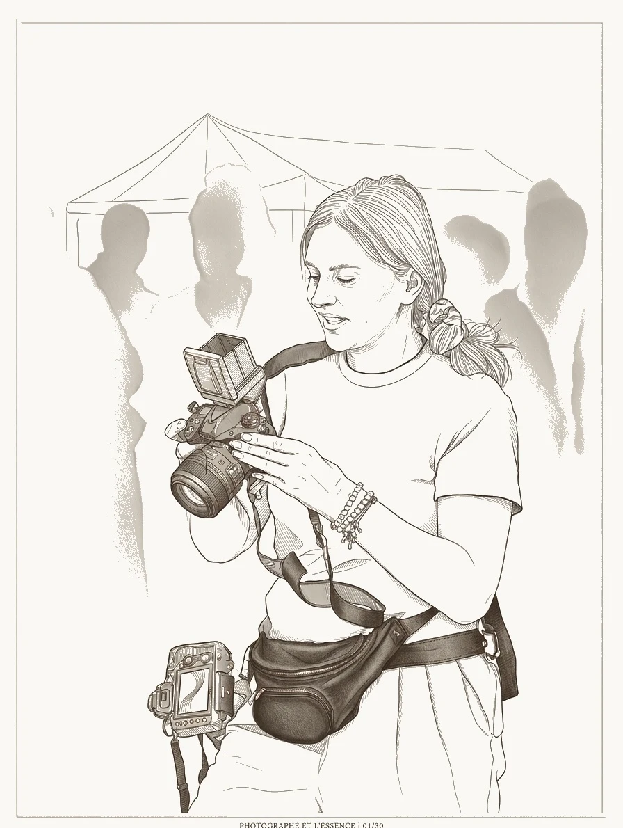 Natalia Tschischik bei der Arbeit als Hochzeitsfotografin