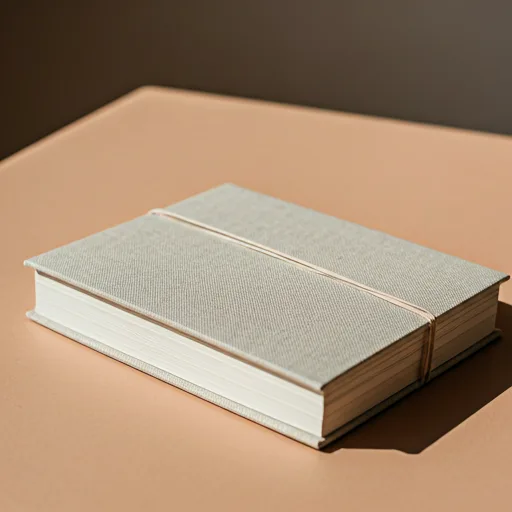 Nahaufnahme von hochwertigem Leinenpapier und Bindung eines Hochzeitsalbums