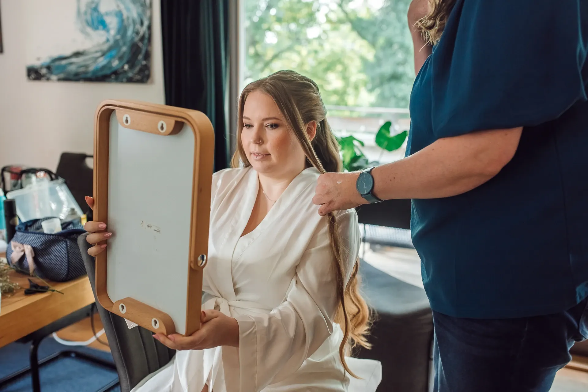 Emotionaler Moment mit der Mutter — Hochzeitsreportage Schloss Berlepsch